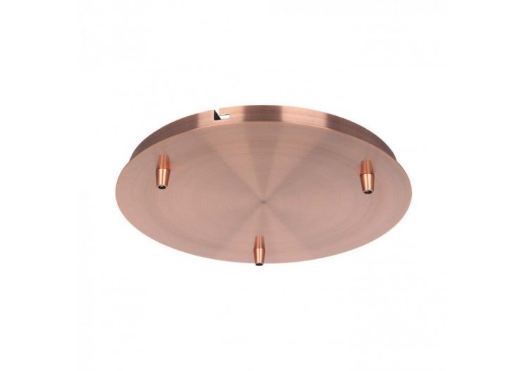 Auvent acier d300*h25mm avec 3 trous sur la surface - cuivre rouge- 15349 - V-tac