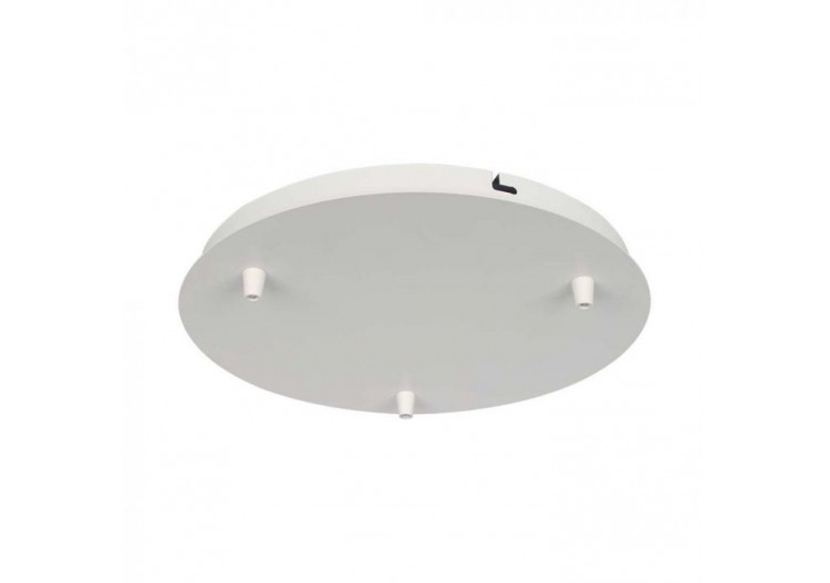 Auvent acier d300*h25mm avec 3 trous sur la surface - blanc mat- 15350 - V-tac