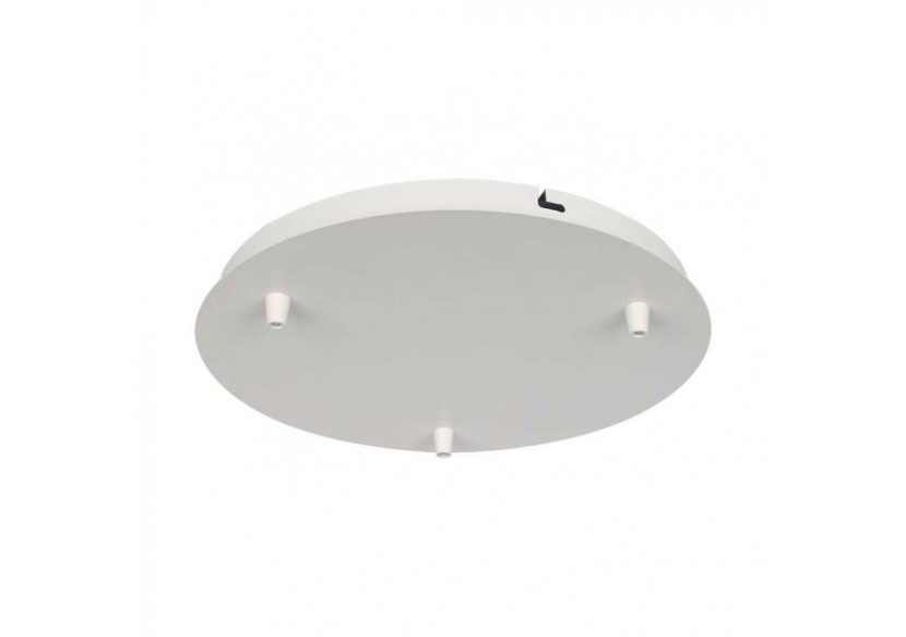 Auvent acier d300*h25mm avec 3 trous sur la surface - blanc mat- 15350 - V-tac