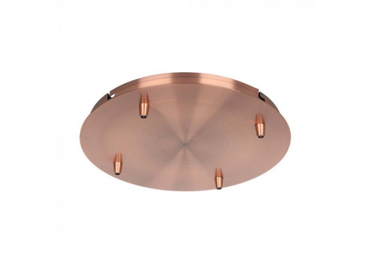 Auvent acier d300*h25mm avec 5 trous sur la surface - rep cuivre- 15351 - V-tac