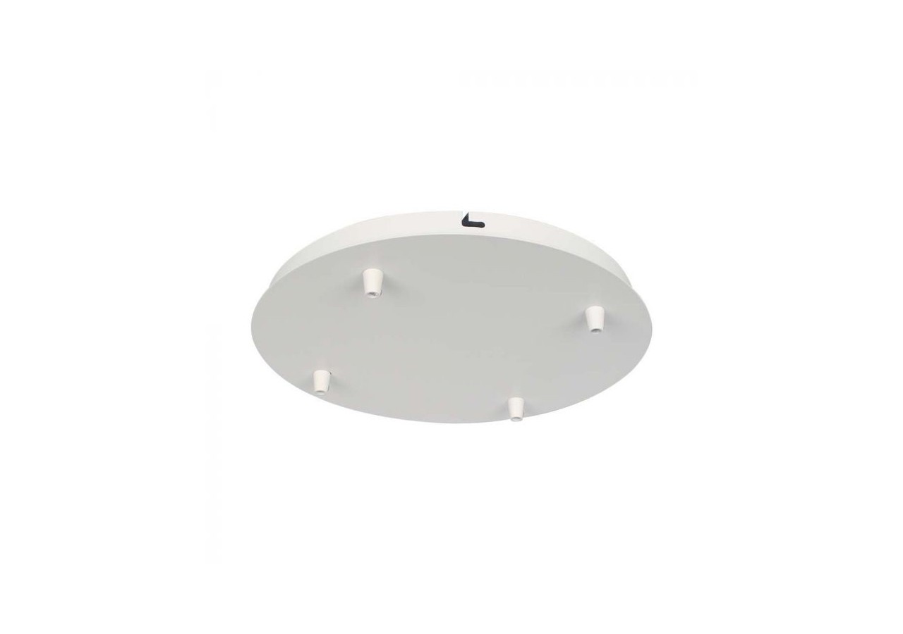 Auvent acier d300*h25mm avec 5 trous sur la surface - blanc mat- 15352 - V-tac