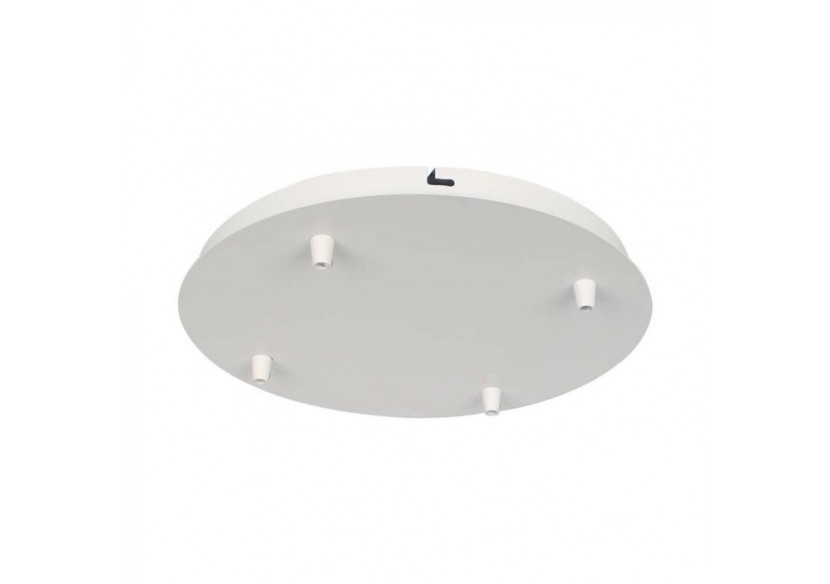 Auvent acier d300*h25mm avec 5 trous sur la surface - blanc mat- 15352 - V-tac