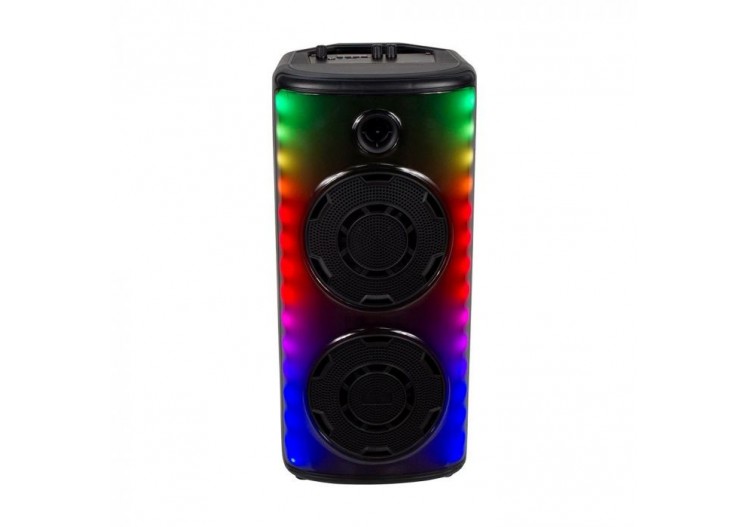 Vt-6000w Haut-parleur rechargeable 600w 1 microphone filaire commande rf et poignée 2x8 pouces- 7677 - V-tac