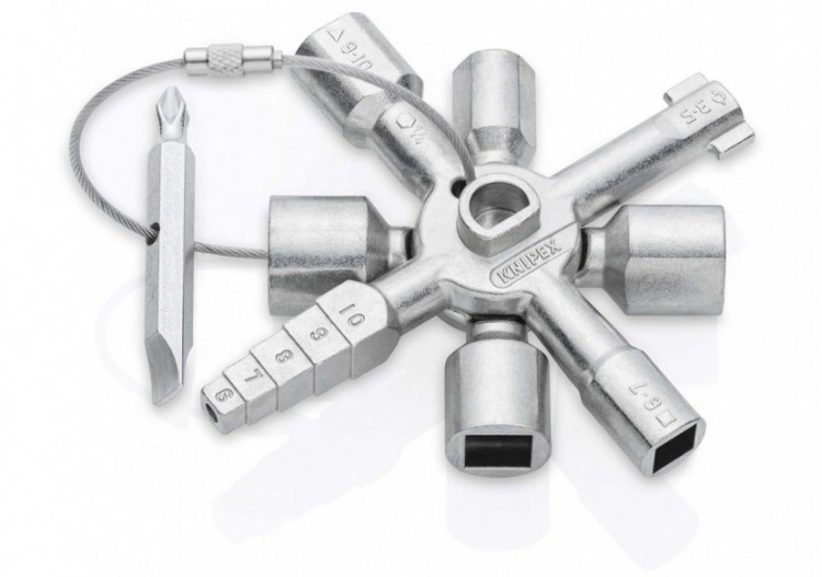 KNIPEX TwinKey® Clé multifonctionnelle pour armoires et fermetures standards - Knipex - 001101