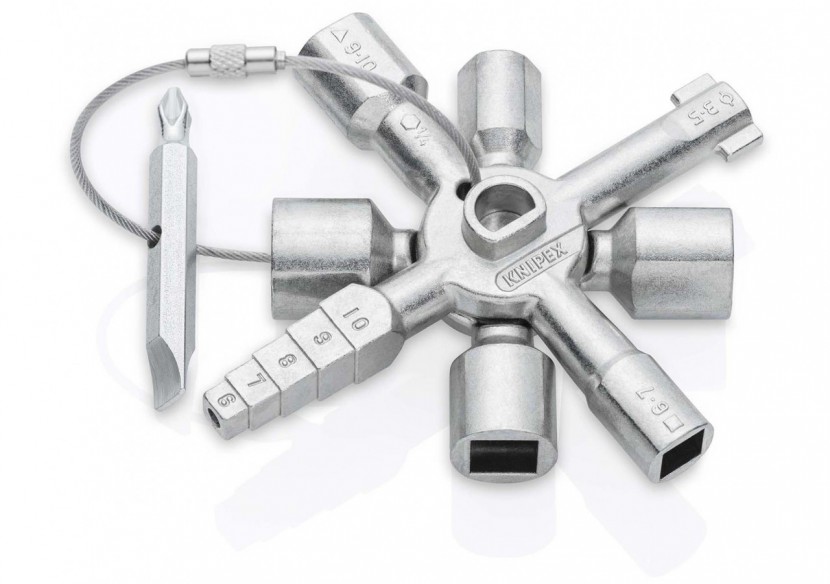 KNIPEX TwinKey® Clé multifonctionnelle pour armoires et fermetures standards - Knipex - 001101