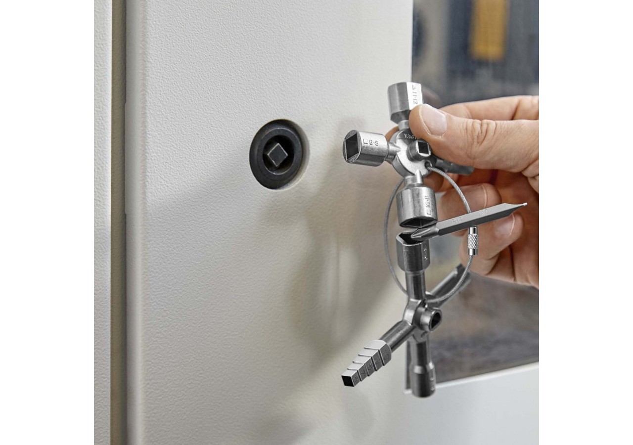 KNIPEX TwinKey® Clé multifonctionnelle pour armoires et fermetures standards - Knipex - 001101