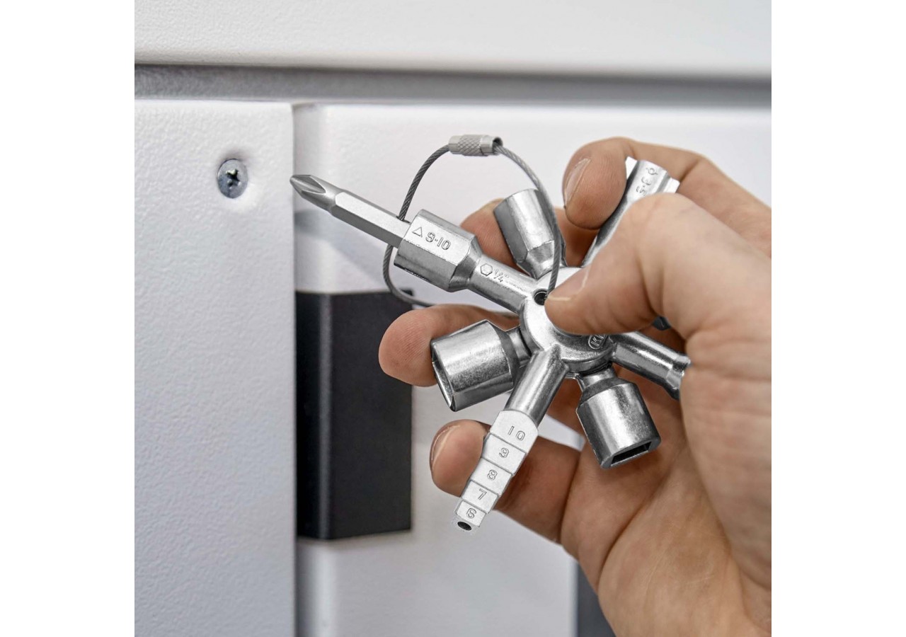 KNIPEX TwinKey® Clé multifonctionnelle pour armoires et fermetures standards - Knipex - 001101