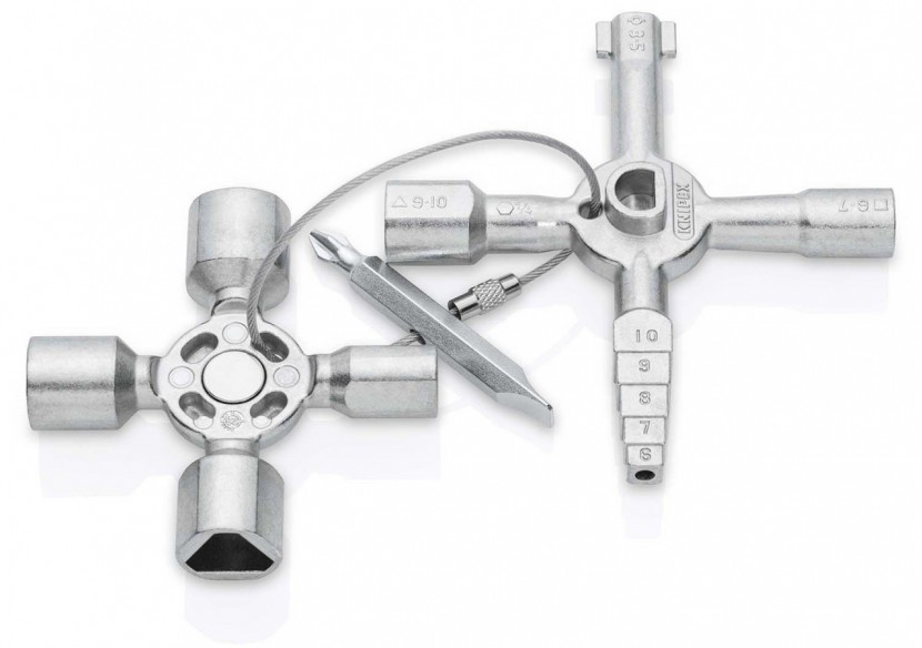 KNIPEX TwinKey® Clé multifonctionnelle pour armoires et fermetures standards - Knipex - 001101