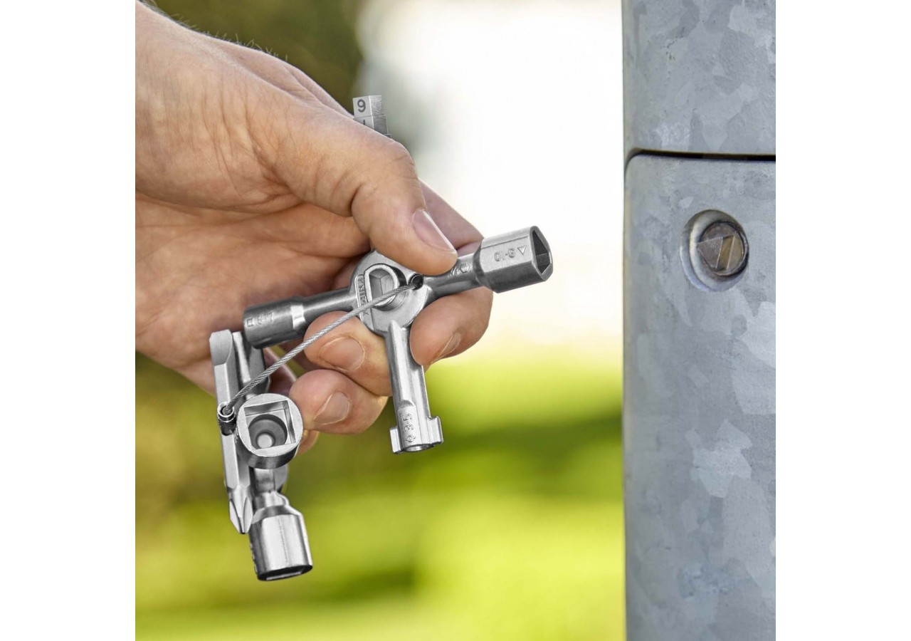 KNIPEX TwinKey® Clé multifonctionnelle pour armoires et fermetures standards - Knipex - 001101