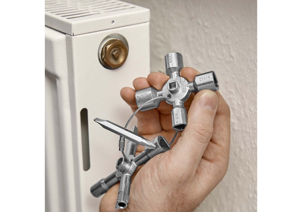 KNIPEX TwinKey® Clé multifonctionnelle pour armoires et fermetures standards - Knipex - 001101