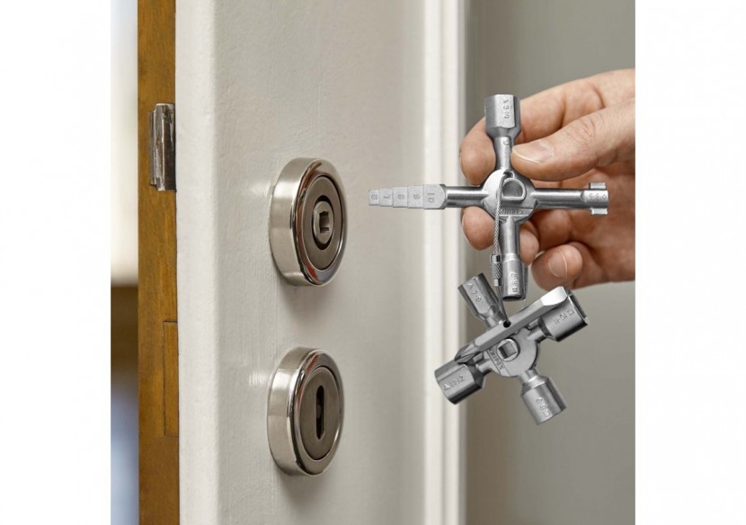 KNIPEX TwinKey® Clé multifonctionnelle pour armoires et fermetures standards - Knipex - 001101