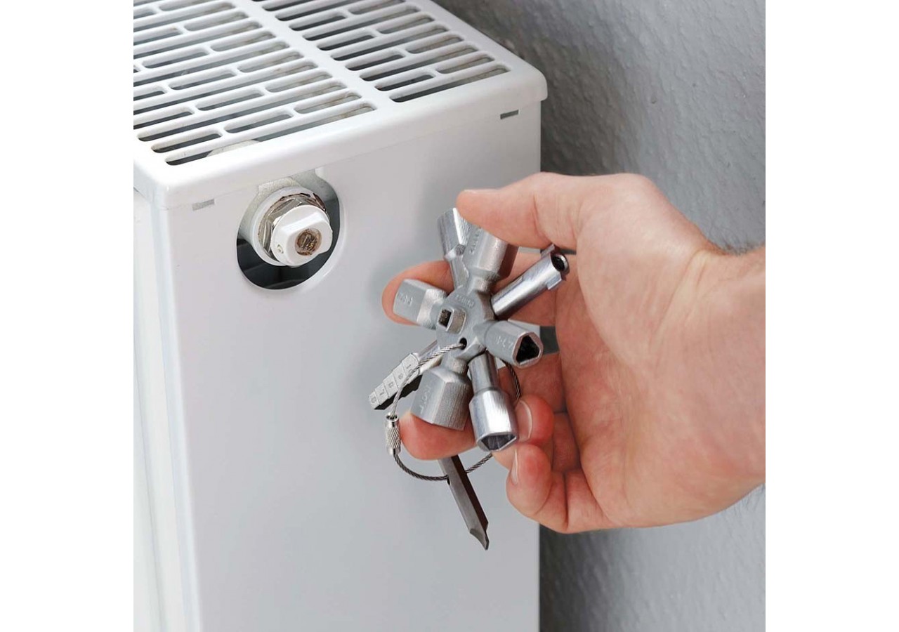 KNIPEX TwinKey® Clé multifonctionnelle pour armoires et fermetures standards - Knipex - 001101