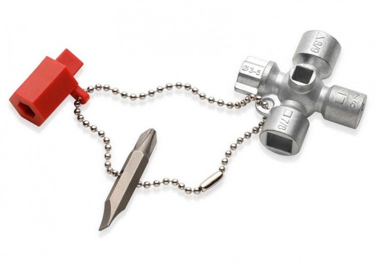 Clé universelle pour armoires de commande et systèmes de fermeture 44mm - Knipex - 001102