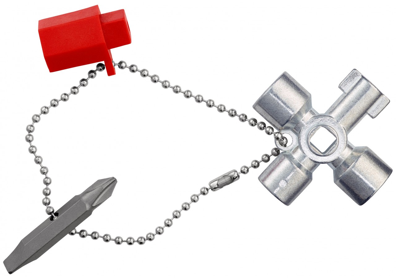 Clé universelle pour armoires de commande et systèmes de fermeture 44mm - Knipex - 001102