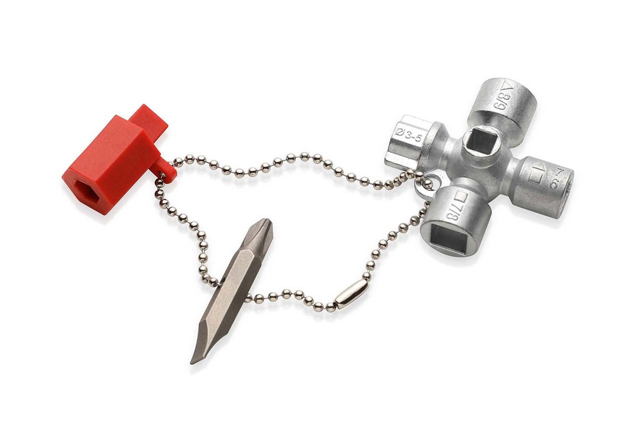 Clé universelle pour armoires de commande et systèmes de fermeture 44mm - Knipex - 001102