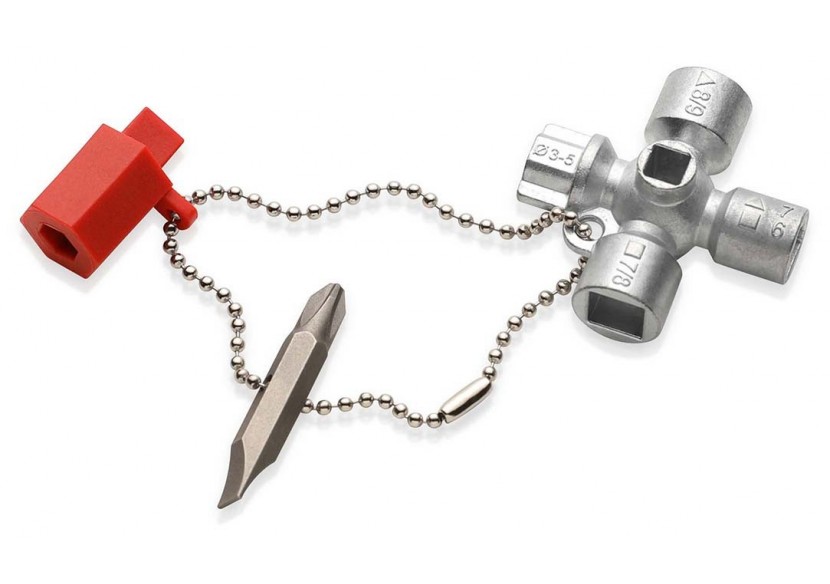 Clé universelle pour armoires de commande et systèmes de fermeture 44mm - Knipex - 001102