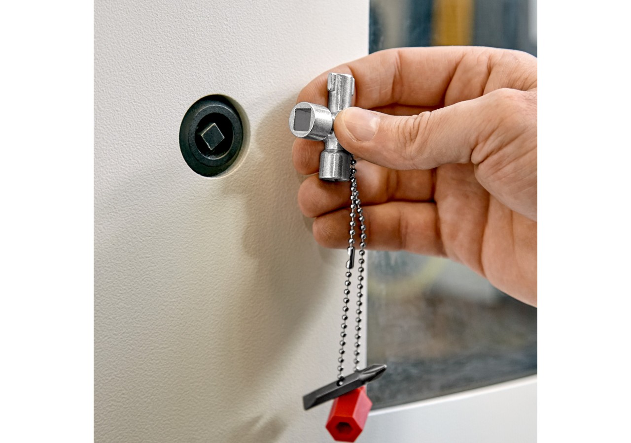 Clé universelle pour armoires de commande et systèmes de fermeture 44mm - Knipex - 001102