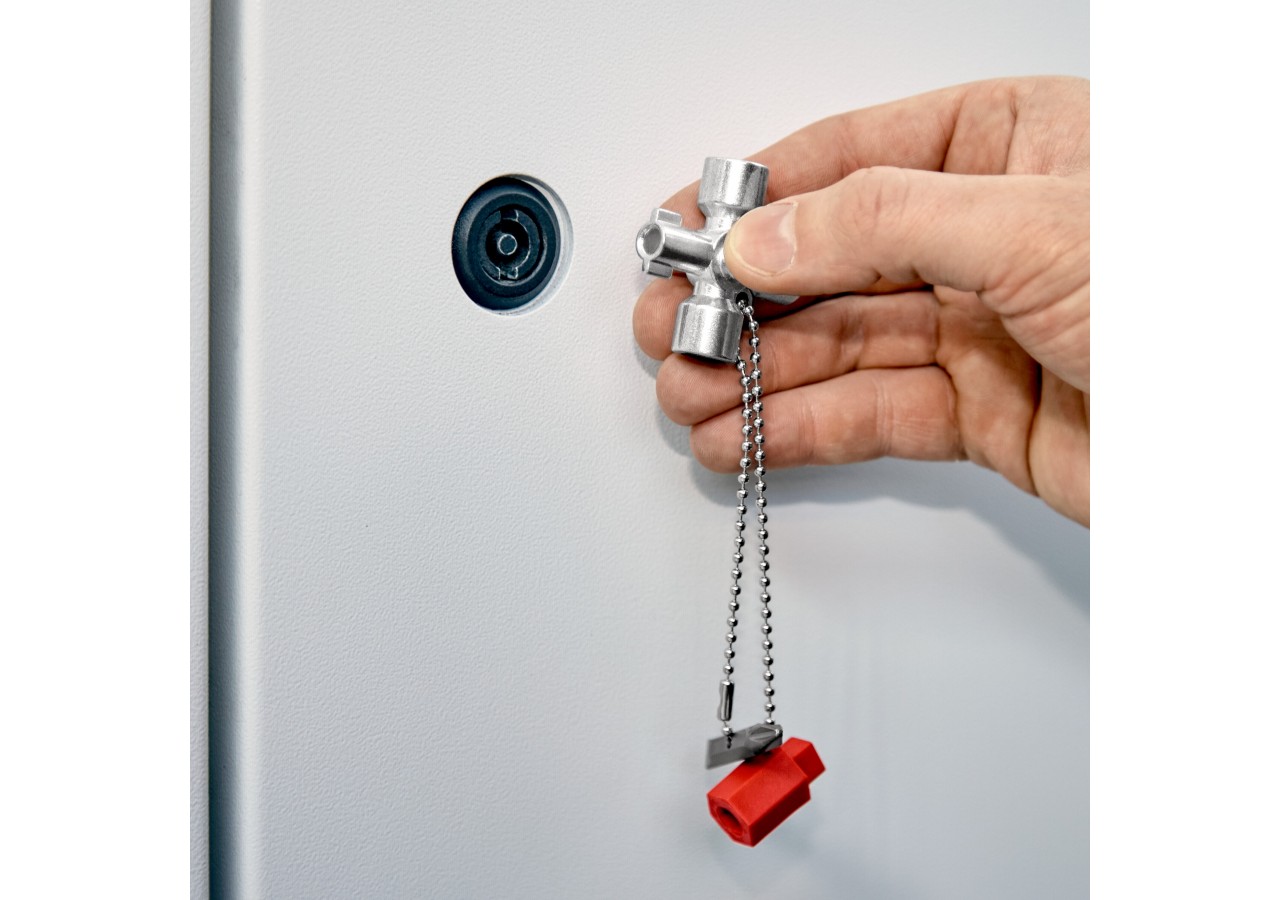 Clé universelle pour armoires de commande et systèmes de fermeture 44mm - Knipex - 001102