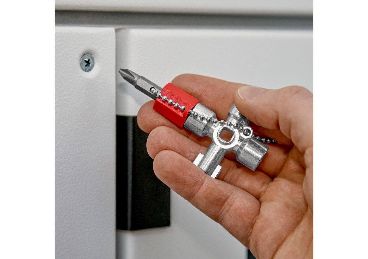 Clé universelle pour armoires de commande et systèmes de fermeture 44mm - Knipex - 001102