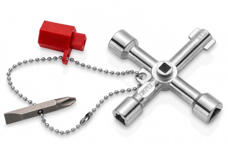 Profi-Key Clé pour systèmes de fermeture standard - 76mm - Poignées longues - Knipex - 001103