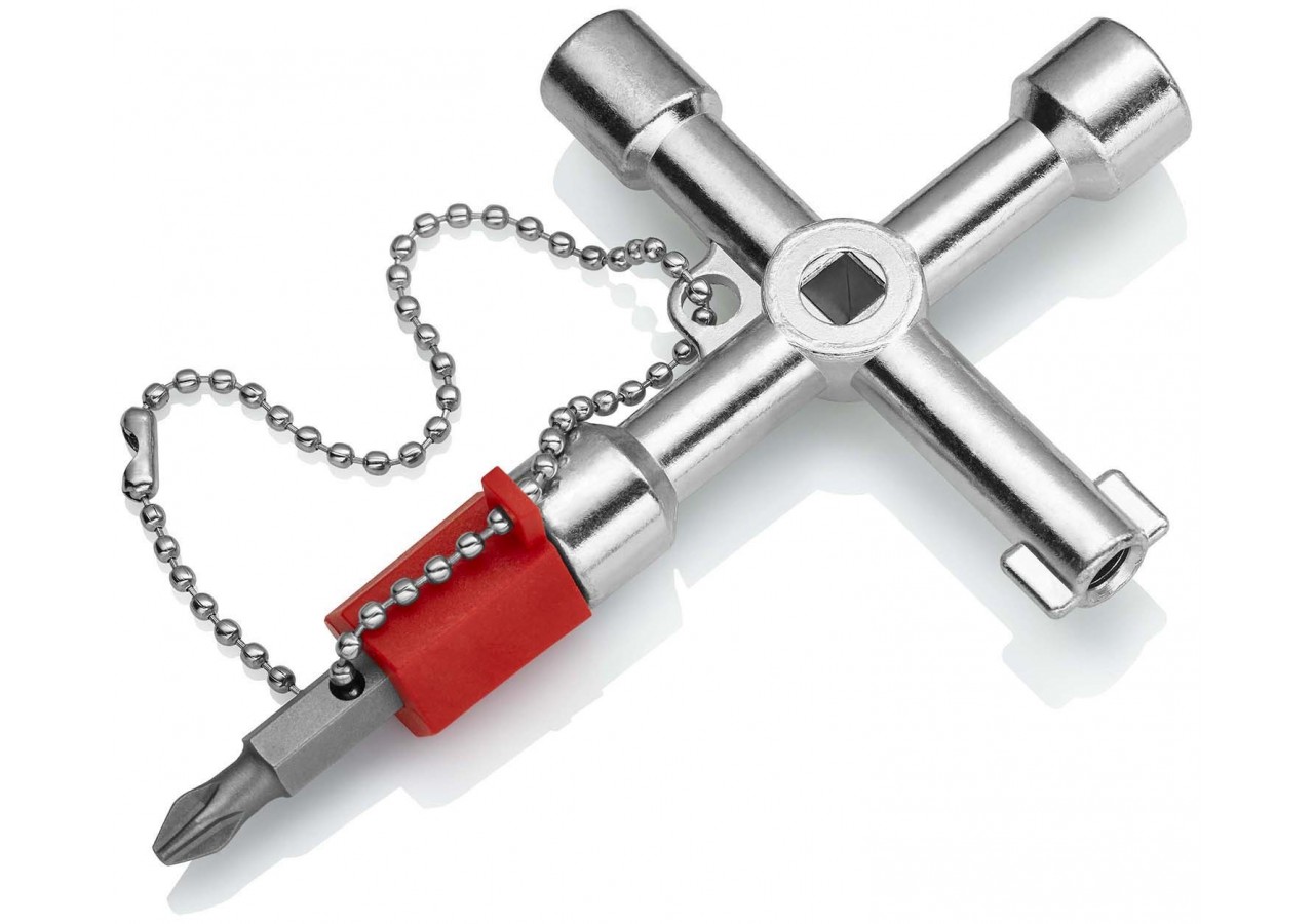 Profi-Key Clé pour systèmes de fermeture standard - 76mm - Poignées longues - Knipex - 001103