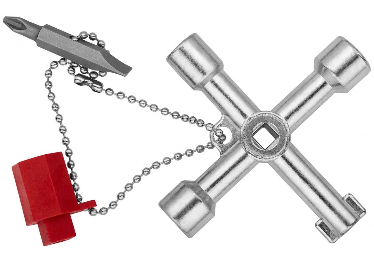 Profi-Key Clé pour systèmes de fermeture standard - 76mm - Poignées longues - Knipex - 001103