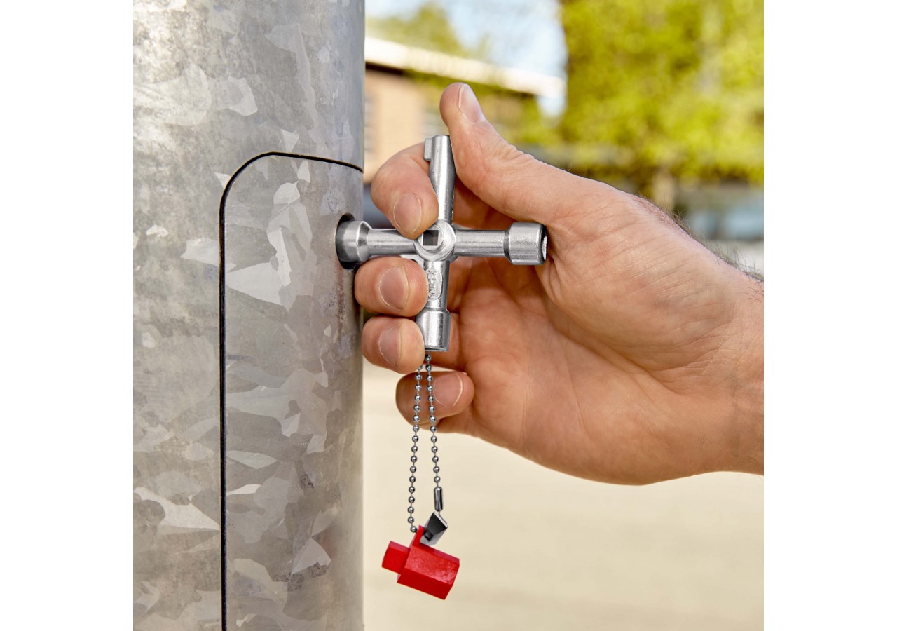 Profi-Key Clé pour systèmes de fermeture standard - 76mm - Poignées longues - Knipex - 001103