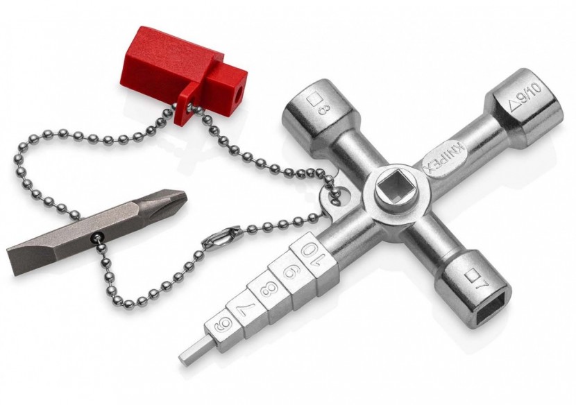 Profi-Key Clé pour systèmes de fermeture standard - 90mm - Poignées longues - Knipex - 001104