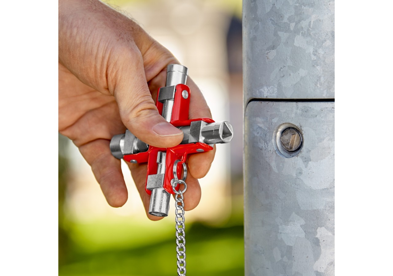 Clé universelle pour toutes les armoires et systèmes de fermeture - 90mm - Knipex - 001106