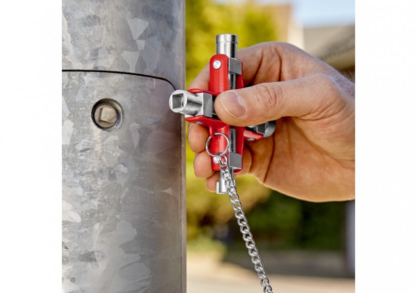 Clé universelle pour toutes les armoires et systèmes de fermeture - 90mm - Knipex - 001106