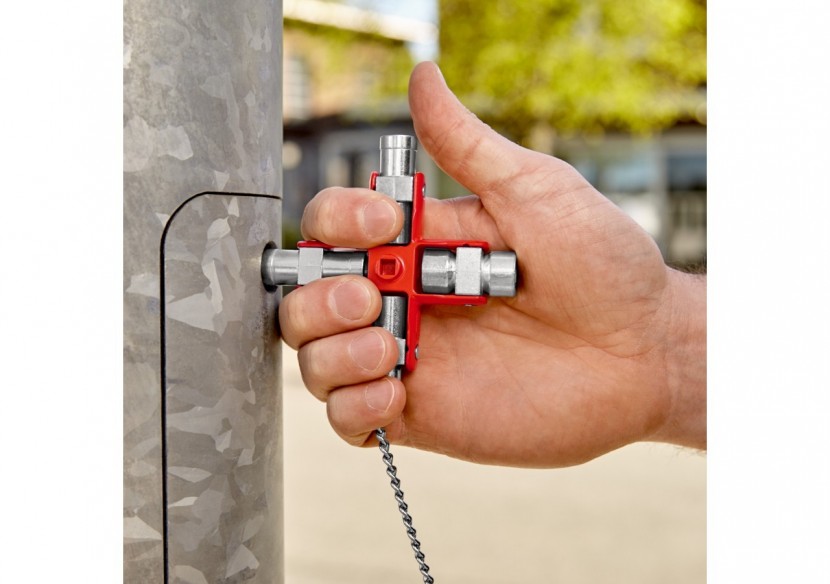 Clé universelle pour toutes les armoires et systèmes de fermeture - 90mm - Knipex - 001106