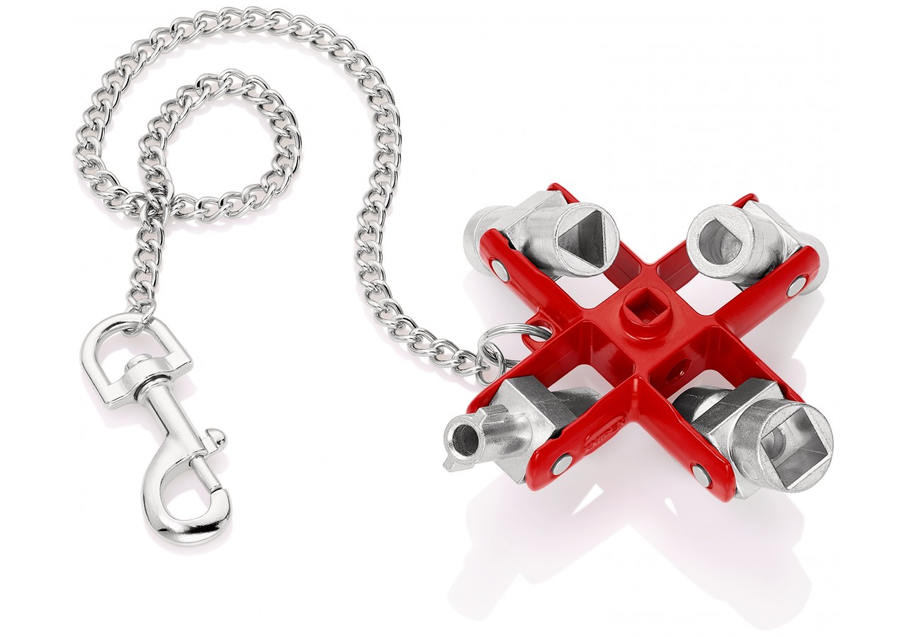 Clé universelle pour toutes les armoires et systèmes de fermeture - 90mm - Knipex - 001106