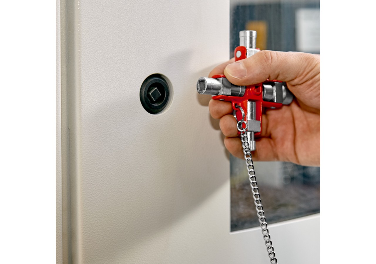 Clé universelle pour toutes les armoires et systèmes de fermeture - 90mm - Knipex - 001106