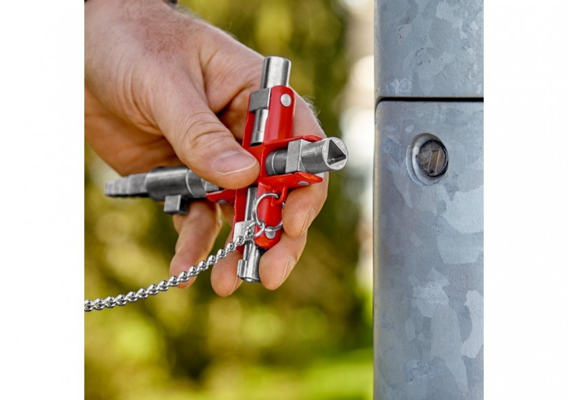 Clé universelle "Construction" pour armoires et systèmes de fermeture - 90mm - Knipex - 001106V01