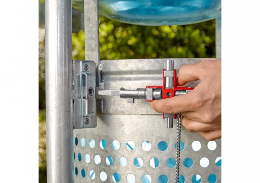 Clé universelle "Construction" pour armoires et systèmes de fermeture - 90mm - Knipex - 001106V01