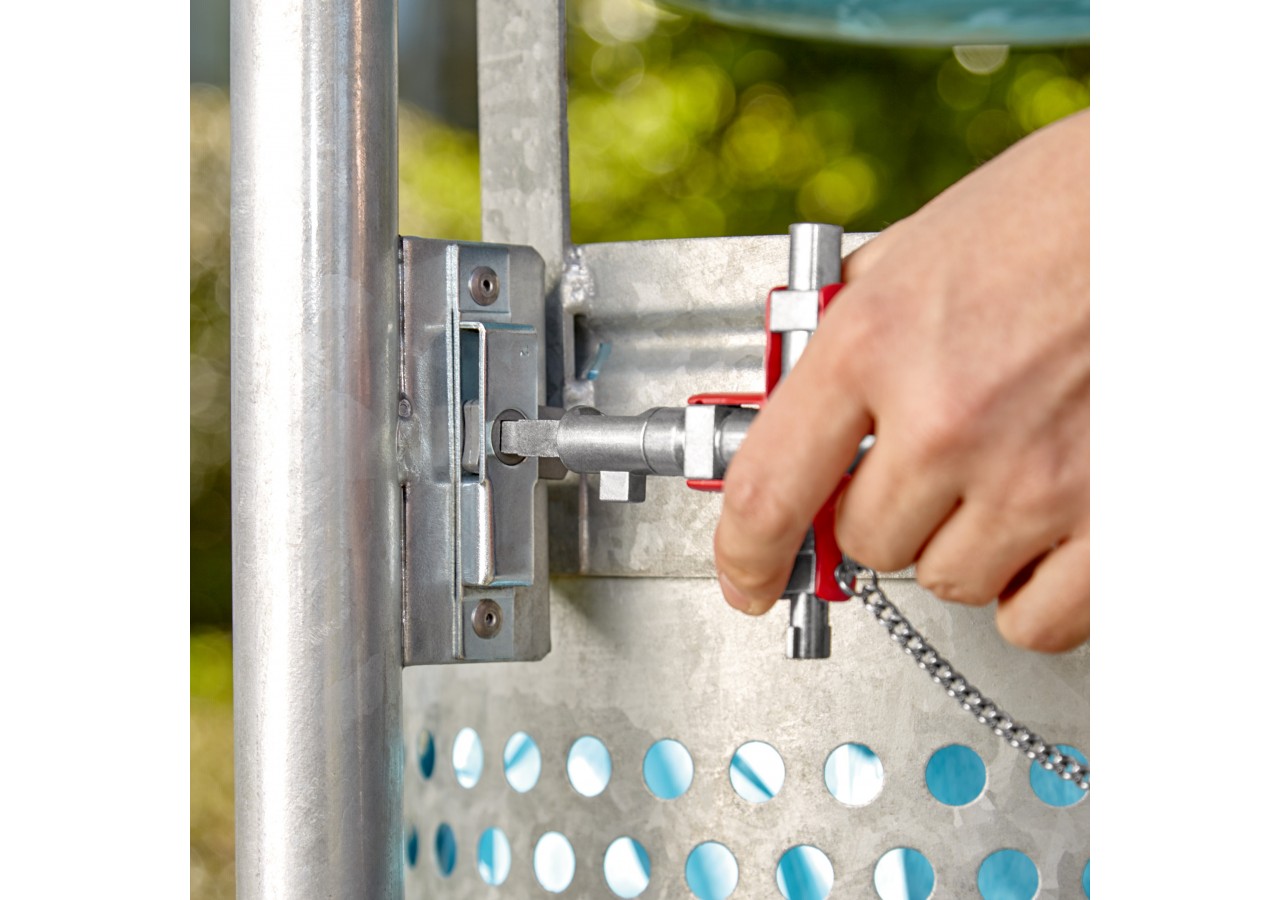 Clé universelle "Construction" pour armoires et systèmes de fermeture - 90mm - Knipex - 001106V01