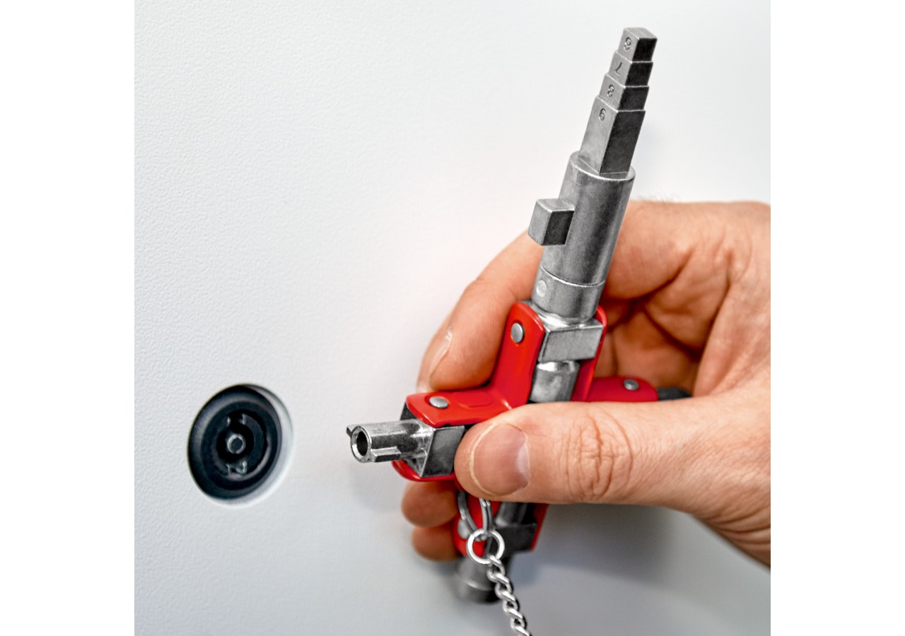 Clé universelle "Construction" pour armoires et systèmes de fermeture - 90mm - Knipex - 001106V01