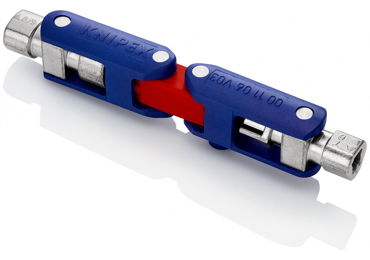 Clé universelle "DoubleJoint" pour armoires de commande - 62mm - Knipex - 001106V03