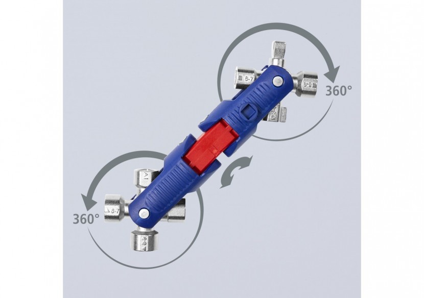Clé universelle pour armoires de commande « DoubleJoint » 161 mm - Knipex - 001106V04