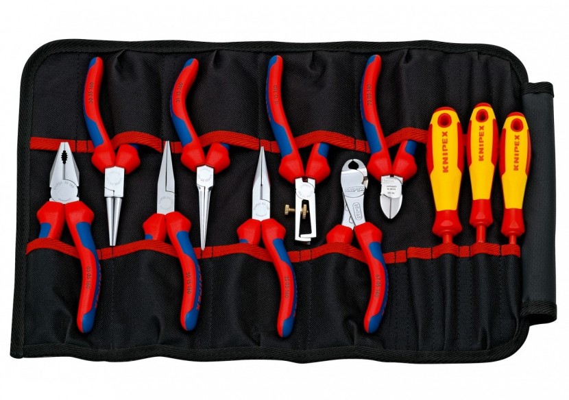Trousse 11 outils pour techniciens en télécommunication et électroniciens - Knipex - 001941