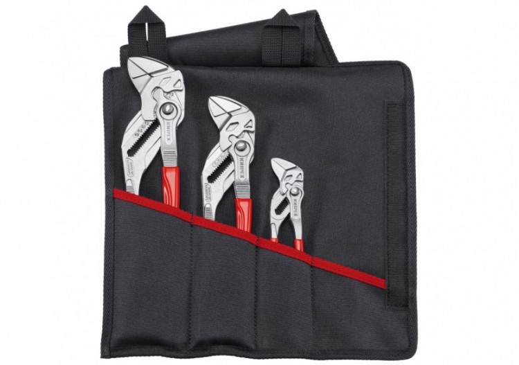 Assortiment de 3 pinces-clés en trousse tissu 86 03 150/250/300 - Knipex - 001955S7