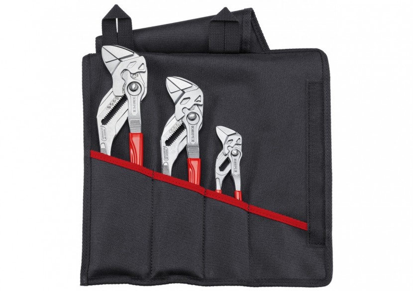 Assortiment de 3 pinces-clés en trousse tissu 86 03 150/250/300 - Knipex - 001955S7