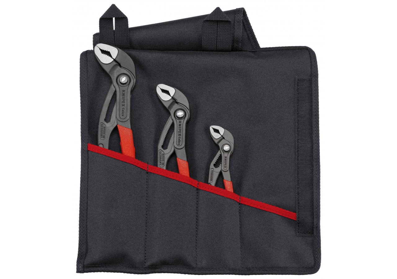 Assortiment de 3 pinces multipises Cobra® en trousse tissu 87 01 150/250/300 - Knipex - 001955S9