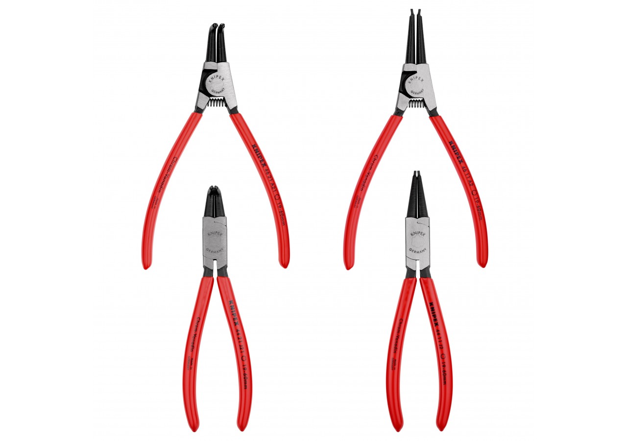 Trousse composée d'un jeu de 4 pinces pour circlips (Modèle 44 et 46) - Knipex - 001956