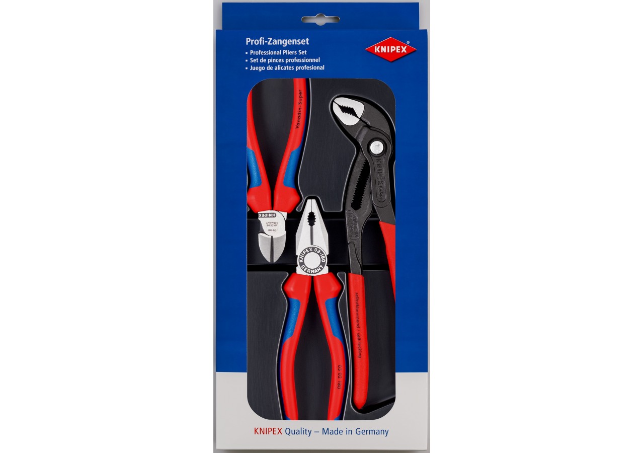 Lot de 3 pinces "Bestseller" - 03 02 180 - 70 02 160 - 87 01 250 - Knipex - 002009V01