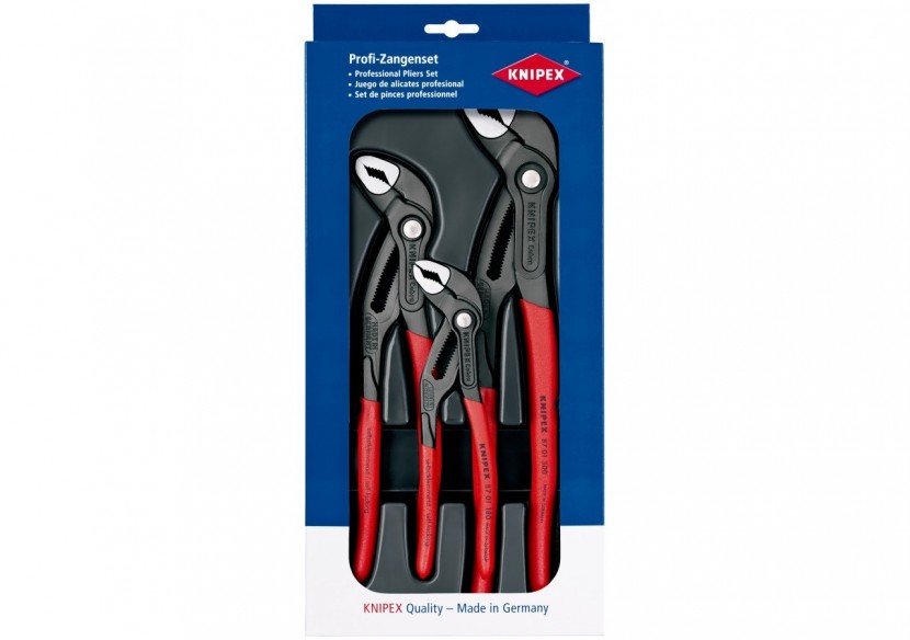 Assortiment de 3 outils - Jeu de pinces Cobra® 180mm, 250mm et 300mm - Knipex - 002009V02