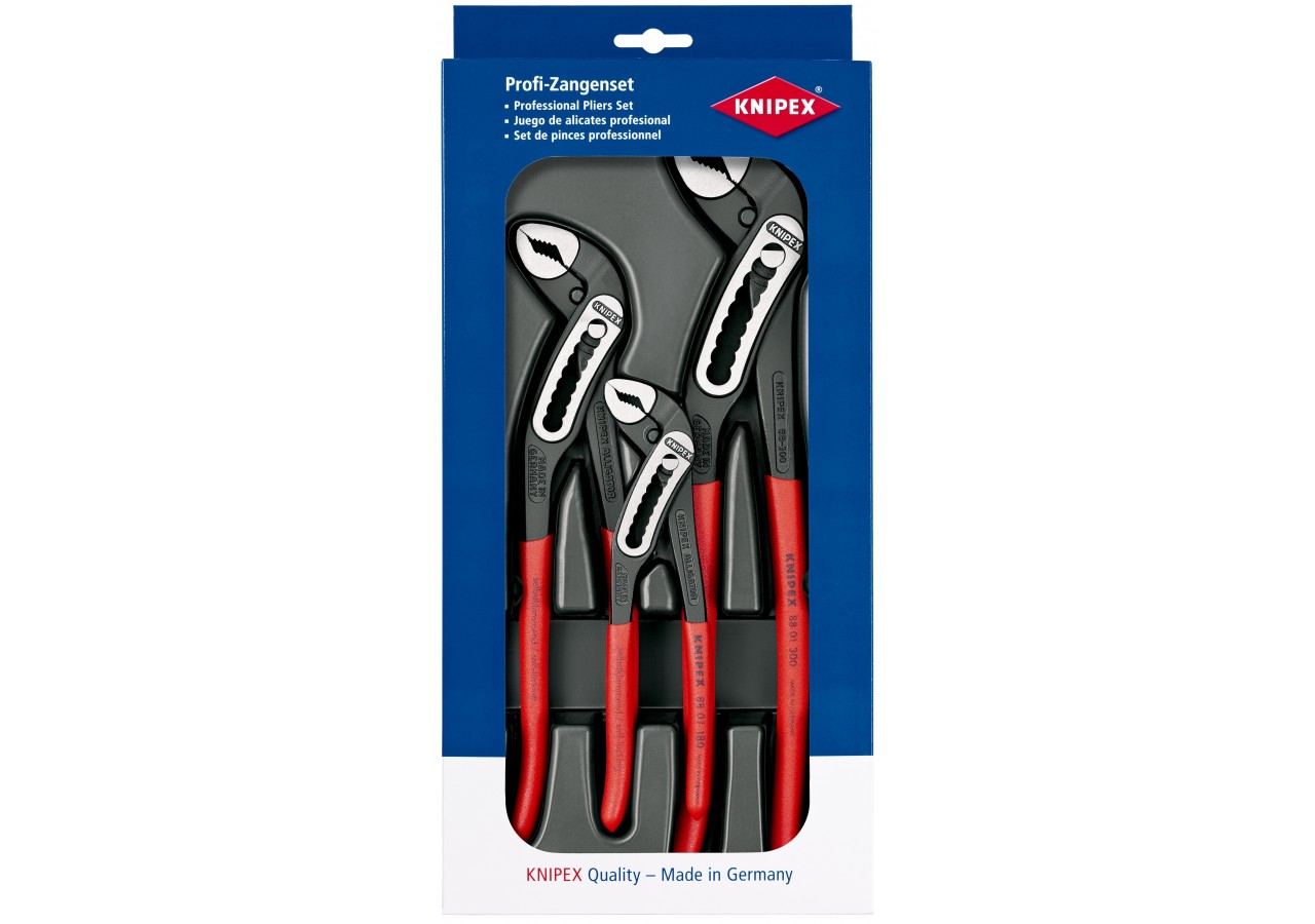 Assortiment de 3 outils - Jeu de pinces Alligator® 180mm, 250mm et 300mm - Knipex - 002009V03