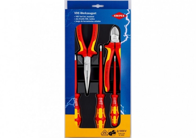 Assortiment de 2 pinces et 3 tournevis Wera - Bi-matière - Isolés 1000V - Knipex - 002013