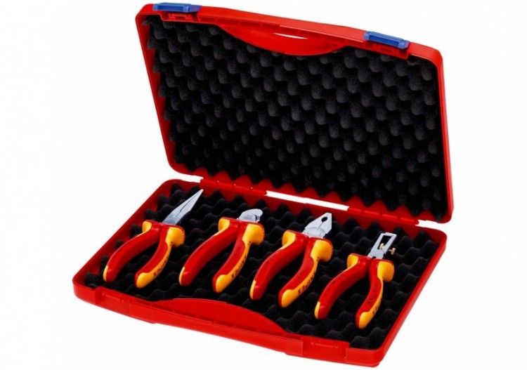 Coffret 4 pinces isolées 1000V 03 06 180 - 11 06 160 - 26 16 200 - 70 06 160 - Knipex - 002015
