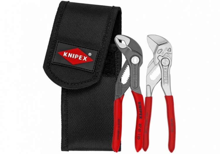 Pochette ceinture à outils avec lot de 2 mini-pinces : 87 01 125 et 86 03 125 - Knipex - 002072V04